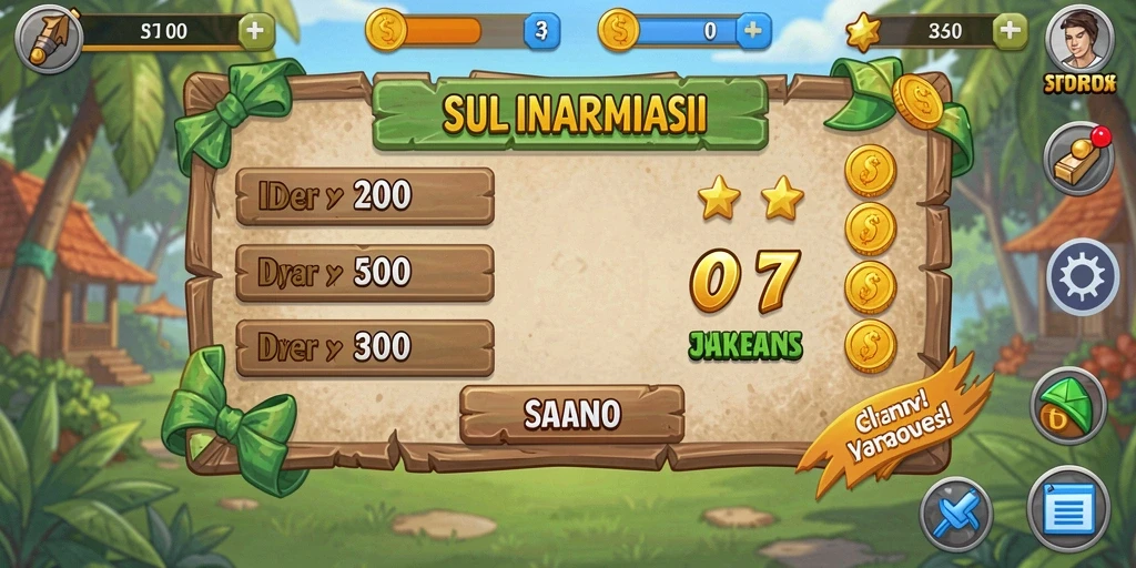 Level permainan yang menantang dan penuh petualangan.