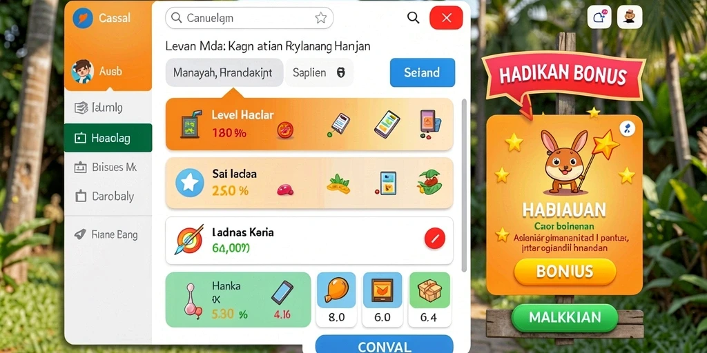 Bonus dan hadiah menarik dalam permainan.