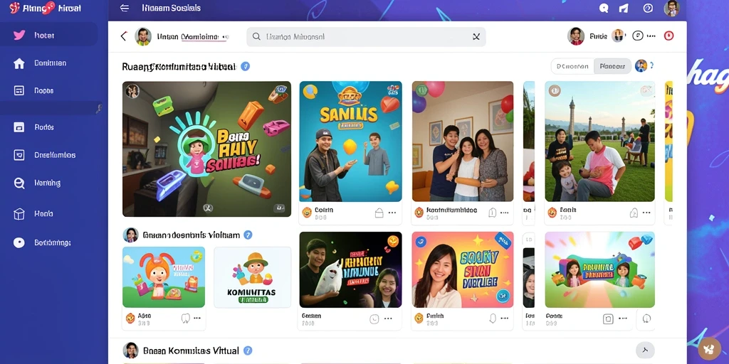 Tangkapan layar ketiga menggambarkan fitur interaksi komunitas di dalam aplikasi.