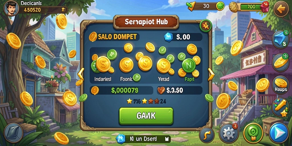 Screenshot karakter unik dalam TOPIWANGI.