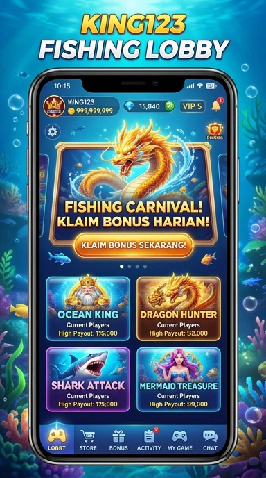 king123 — layar beranda